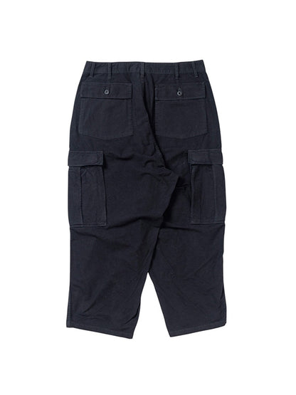 【ANACHRONORM - アナクロノーム】AN381 COTTON SUEDE WIDE BAKER 6P PANTS / BLACK (パンツ/ブラック)