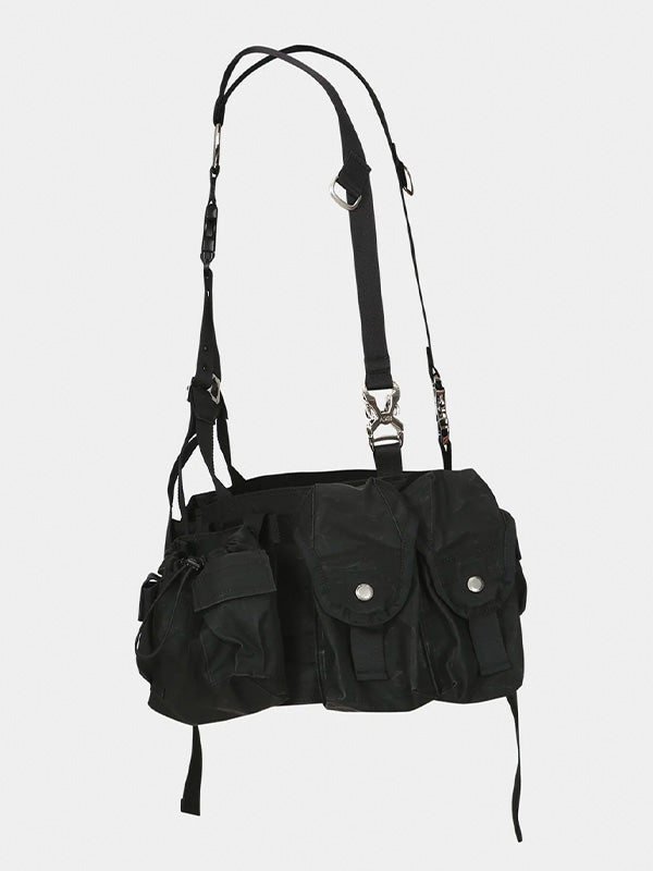 50%OFF【ANDERSSON BELL - アンダースンベル】NIKA WAXED UTILITY POCKET VEST / BLACK (ベスト/ブラック）