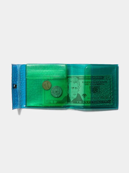 【beautiful people - ビューティフルピープル】nothing to hide vinyl card wallet / SAXE BLUE（ウォレット/ブルー)