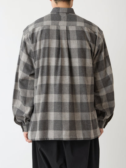 【White Mountaineering - ホワイトマウンテニアリング】GUSSET SLEEVE SHIRT BLOUSON / GRAY (シャツ/グレー)