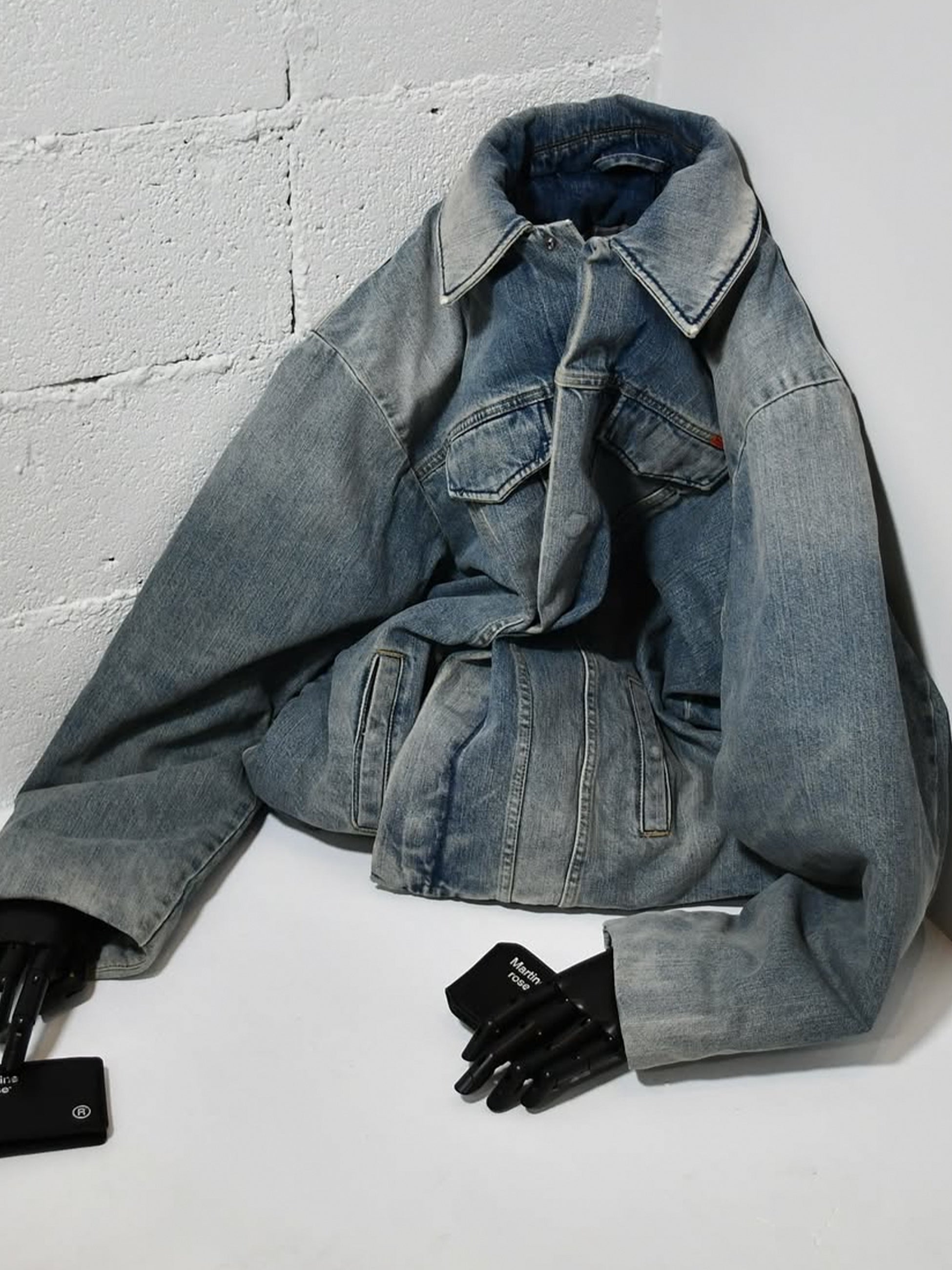 Martine Rose - マーティンローズ】PADDED DENIM JACKET / BLUE