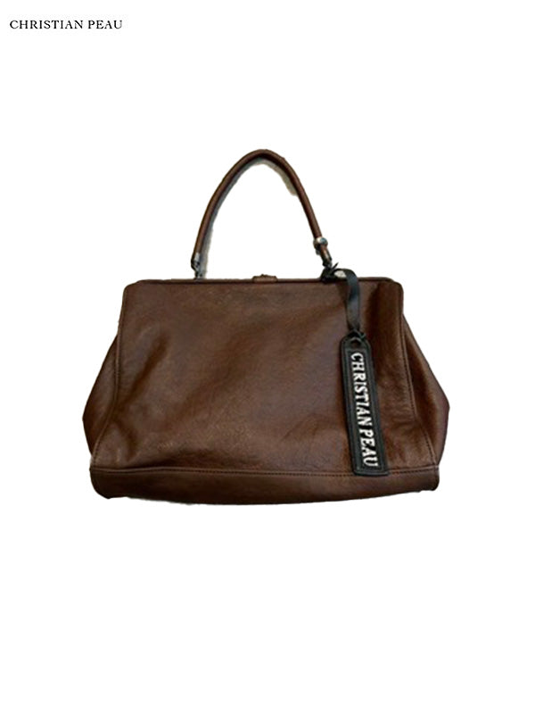 【Christian Peau - クリスチャンポー】GM SHOULDER POUCH 03 M /D BROWN(レザーバック/ダークブラウン）