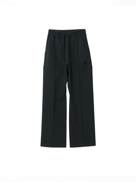 【beautiful people - ビューティフルピープル】compact doublejersey straight pants / BLACK（スウェットパンツ/ブラック)