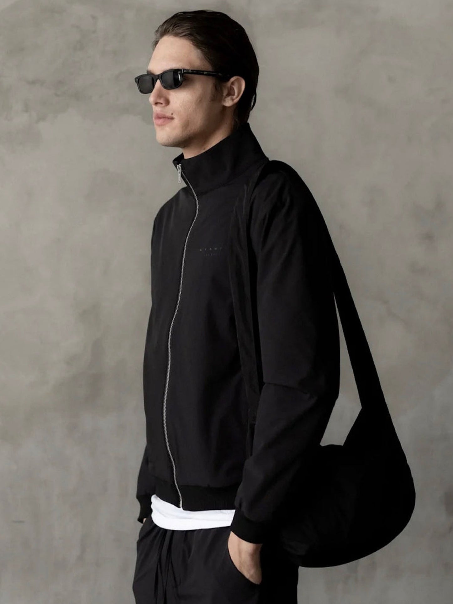 【STAMPD - スタンプド】Nylon Track Jacket / Black (トラックジャケット/ブラック)