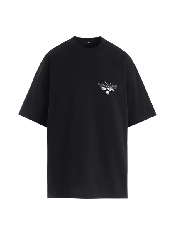 【Y's.... - ワイズビー】9.1OZ MOTH PRINT T /BLACK (Tシャツ/ブラック)