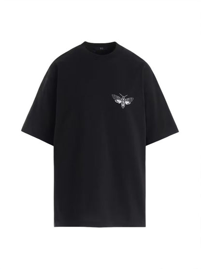 【Y's.... - ワイズビー】9.1OZ MOTH PRINT T /BLACK (Tシャツ/ブラック)