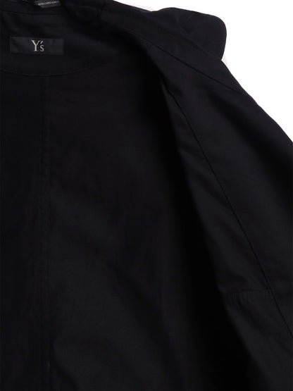 【Y's - ワイズ】Y's BORN PRODUT COTTON TWILL LONG CAPE COAT / BLACK (コート/ブラック)