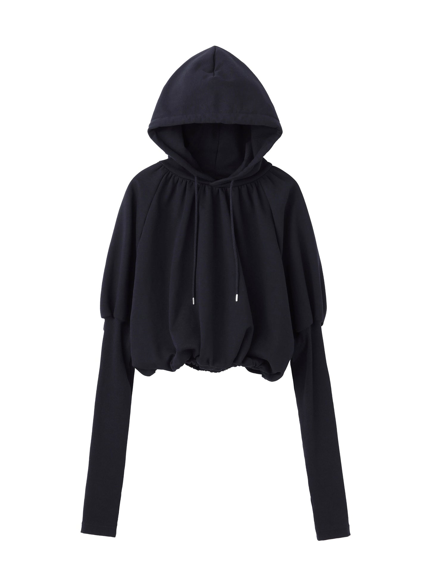 【JOHN LAWRENCE SULLIVAN - ジョンローレンスサリバン】SWEAT BALLOON SLEEVE HOODIE (パーカー/ブラック)