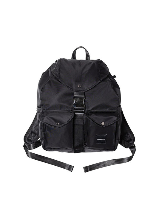 【MAKAVELIC - マキャべリック】GRACE DOUBLE POCKET2 BACKPACK / BLACK (バッグ/ブラック)