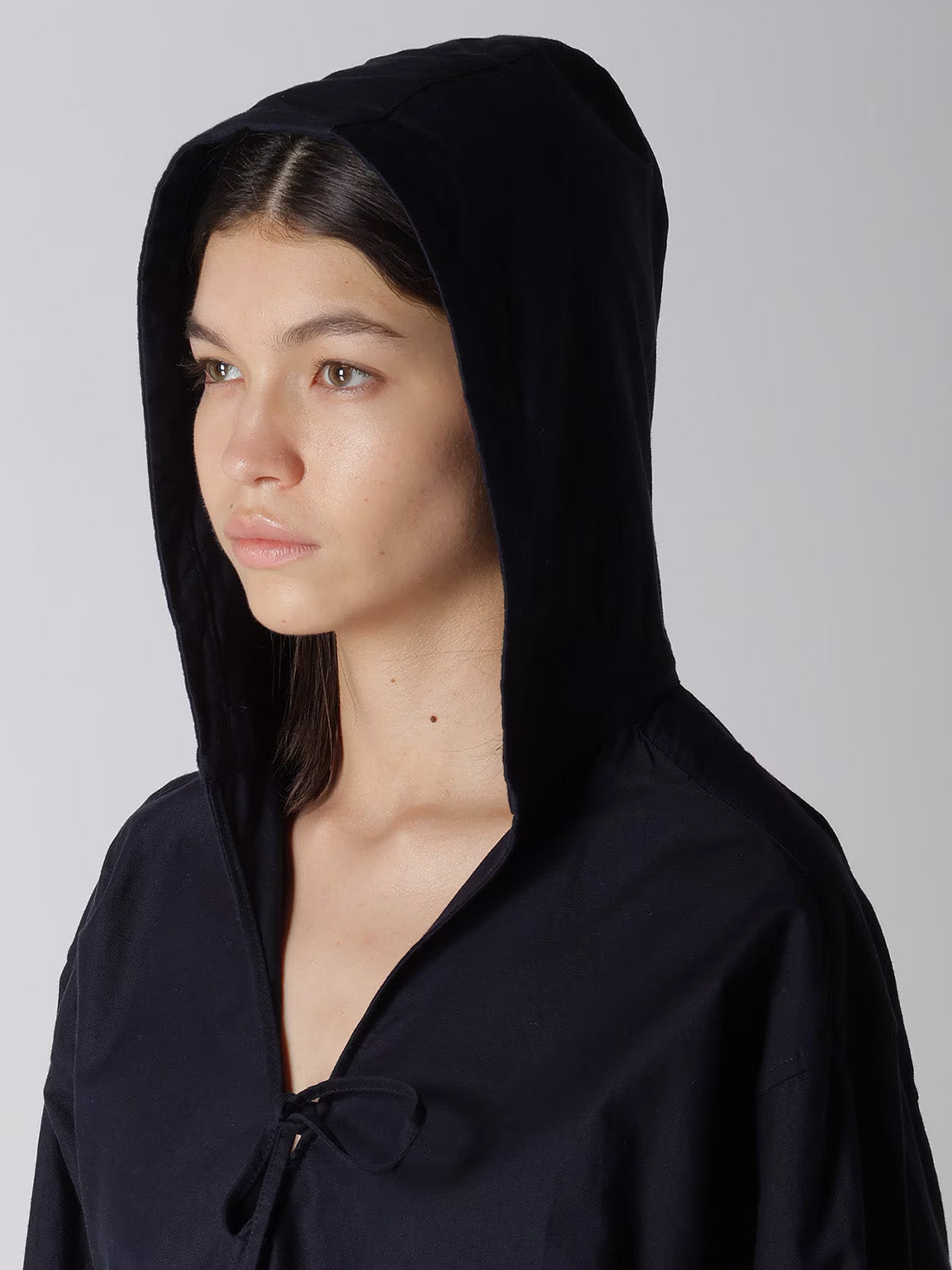 【Y's - ワイズ】Y's BORN PRODUCT THIN COTTON TWILL HOODIE PULL OVER / NAVY (パーカー/ネイビー)