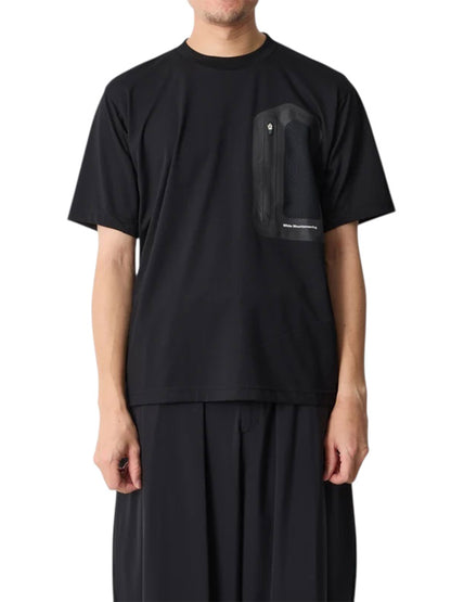 【White Mountaineering - ホワイトマウンテニアリング】ZIP POCKET T-SHIRT / BLACK (Tシャツ/ブラック)