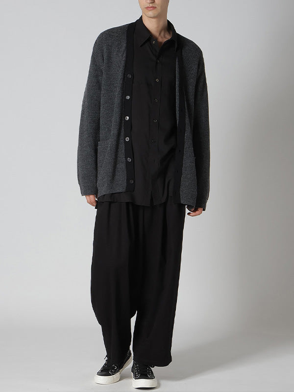 【Y's for men-ワイズフォーメン】GARMENT DYED KATSURAGI PANTS WITH 12-TUCKS / BLACK(パンツ/ブラック)