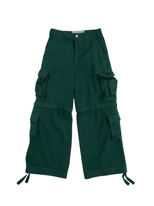 【ERL - イーアールエル】ZIP-OFF CARGO PANTS WOVEN GREEN / GREEN(パンツ&ショーツ/グリーン)