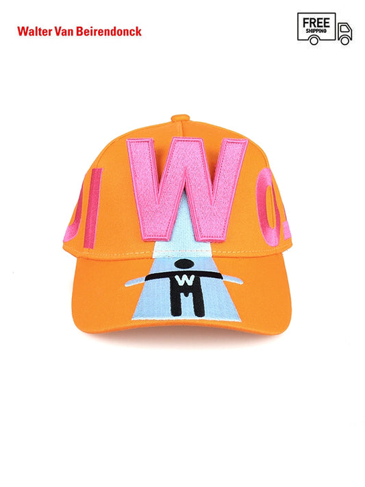 40%OFF【Walter Van Beirendonck- ウォルターヴァンベイレンドンク】Alowa Cap With Detachable Patch / Orange (キャップ/オレンジ)