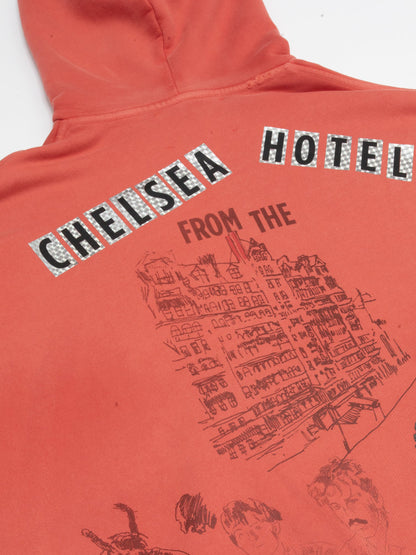 【PALY HOLLYWOOD - パリーハリウッド】CHELSEay HOTEL HOODIE / RED(フーディー/レッド)