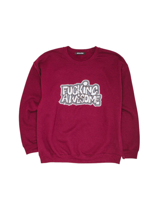 【Fucking Awesome- ファッキングオーサム】 PBS CREWNECK /  Maroon（スウェットシャツ/マルーン）