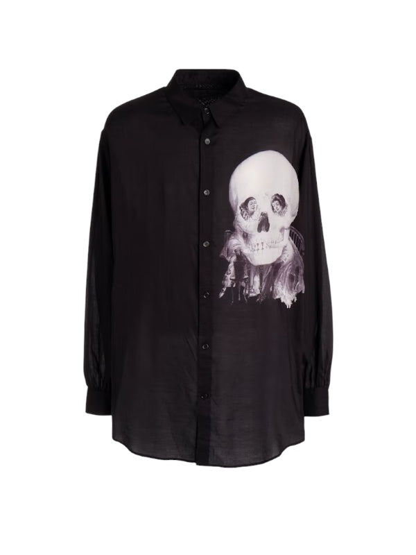 【Y's for men-ワイズフォーメン】SKULL PRINT SHIRT TYPE 1 (シャツ/ブラック)