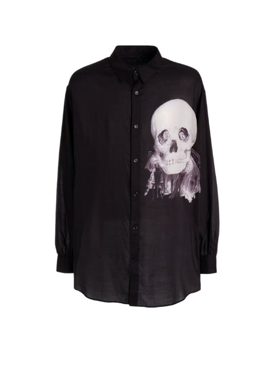 【Y's for men-ワイズフォーメン】SKULL PRINT SHIRT TYPE 1 (シャツ/ブラック)