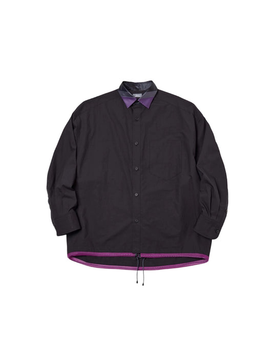 【kolor BEACON - カラー ビーコン】26WBM-B04144-08 Tops  / BLACK (シャツ/ブラック）