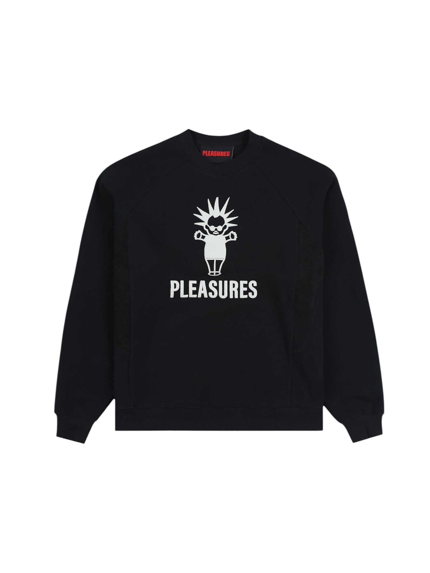 【PLEASURES - プレジャーズ】PUNK BABY CREWNECK / BLACK (スウェット/ブラック)