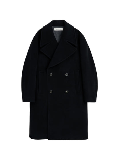 【SUN FLOWER - サンフラワー】DB OVERCOAT / Black (コート/ブラック)