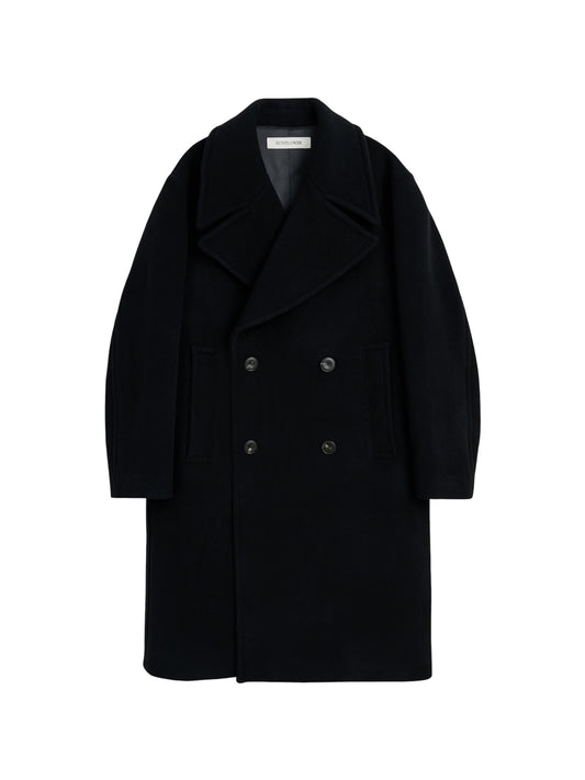 【SUN FLOWER - サンフラワー】DB OVERCOAT / Black (コート/ブラック)