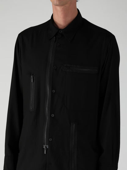 【Y's for men - ワイズフォーメン】REMAKE SHIRT TYPE 4 / BLACK (ジャケット/ブラック)