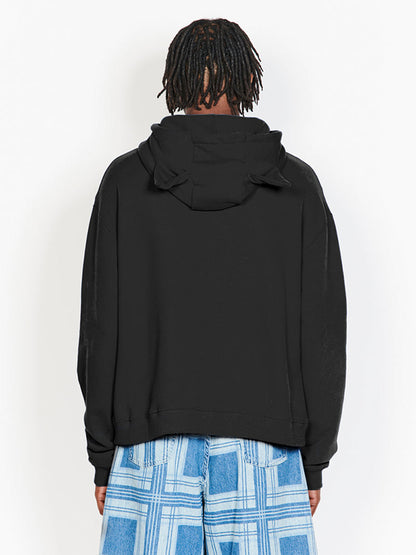 【Charles Jeffrey Loverboy - チャールズ ジェフリー ラバーボーイ】 Label EARS HOODY /  BLACK (フーディ/ブラック)