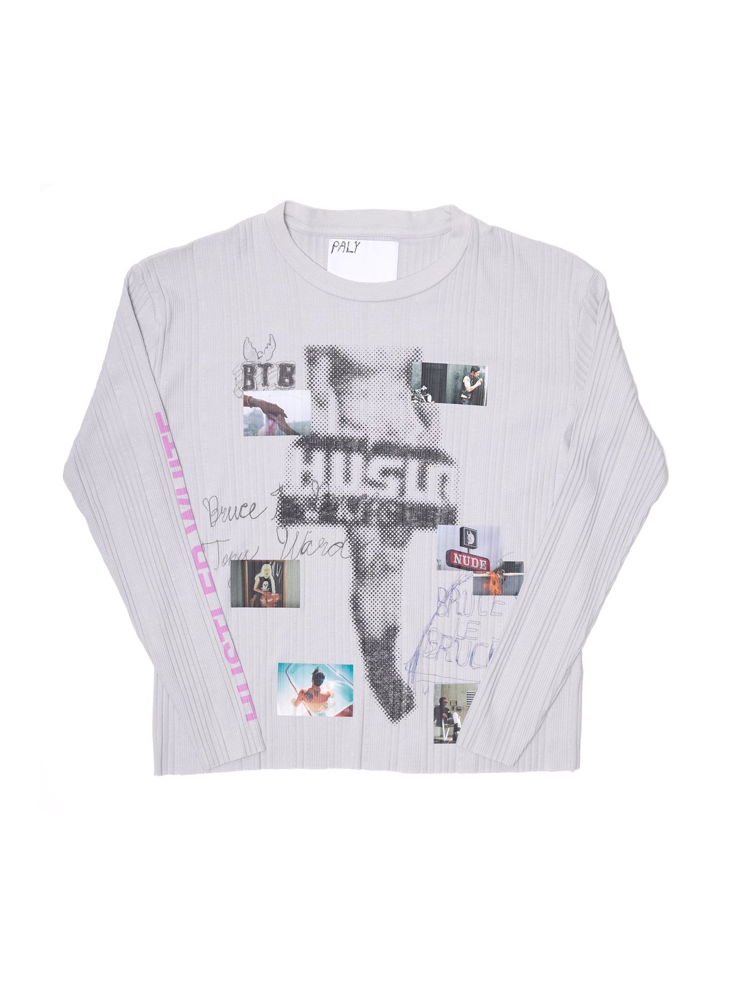 【PALY HOLLYWOOD - パリーハリウッド】 HUSTLR RIB L/S TEE / BABY BLUE (Tシャツ/ベイビーブルー)