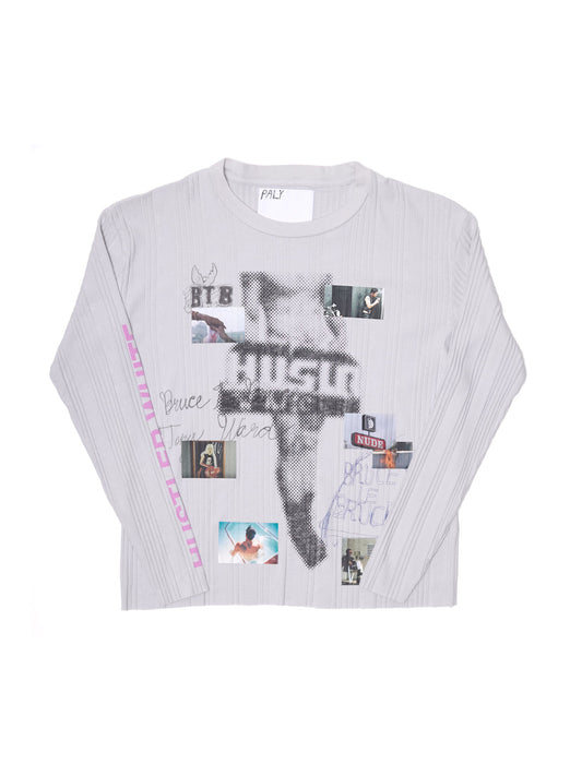 【PALY HOLLYWOOD - パリーハリウッド】 HUSTLR RIB L/S TEE / BABY BLUE (Tシャツ/ベイビーブルー)