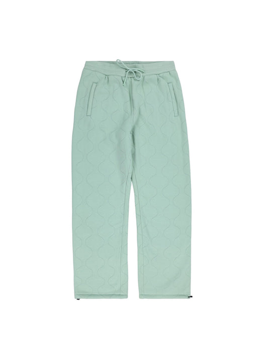 【PLEASURES - プレジャーズ】WAVE QUILTED EASY PANTS / MATCHA (パンツ/抹茶)