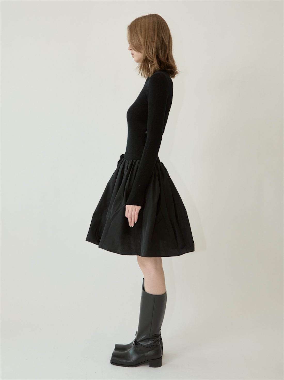 【KIMHEKIM - キムヘキム】AMELIE KNIT DRESS  / BLACK (ワンピース/ブラック)