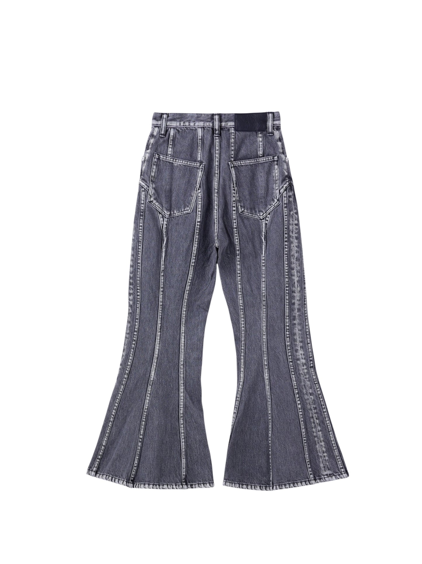【JOHN LAWRENCE SULLIVAN - ジョンローレンスサリバン】WASHED DENIM CORSET FLARED PANTS (パンツ/ブラック)