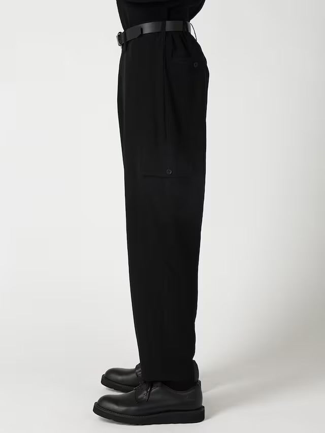 【Y's for men-ワイズフォーメン】TA TUXEDO SIDE-TUCK FLAP PANTS / BLACK(パンツ/ブラック)