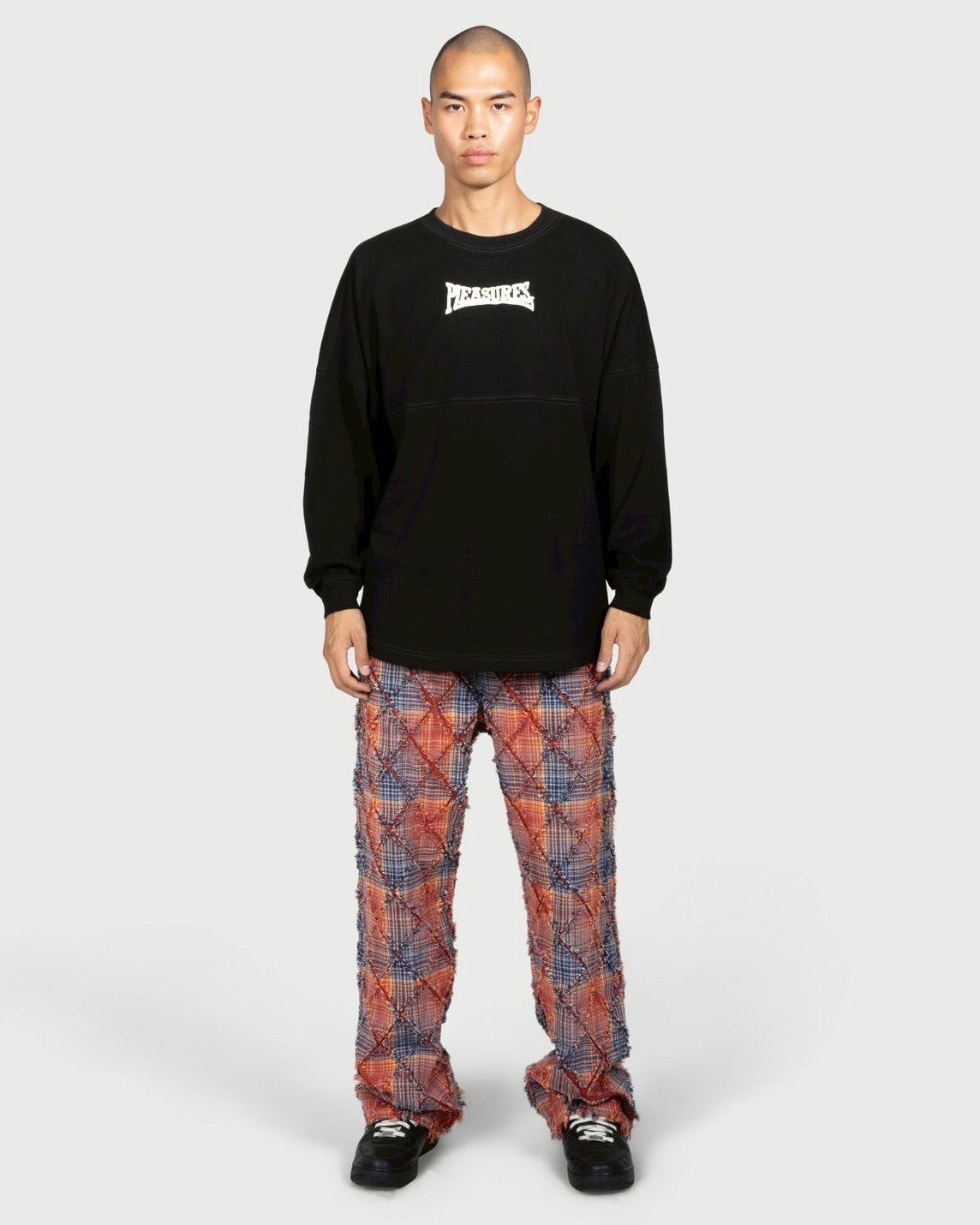 【PLEASURES - プレジャーズ】BULLDOG HEAVYWEIGHT LONG SLEEVE / BLACK (ロンT/ブラック)