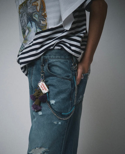 【Charles Jeffrey Loverboy - チャールズ ジェフリー ラバーボーイ】CHARACTER CROCHET BAG CHARM / Blue&Perple (キーホルダー/ブルー&パープル)