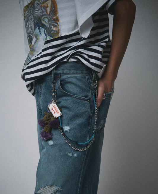 【Charles Jeffrey Loverboy - チャールズ ジェフリー ラバーボーイ】CHARACTER CROCHET BAG CHARM / Blue&Perple (キーホルダー/ブルー&パープル)