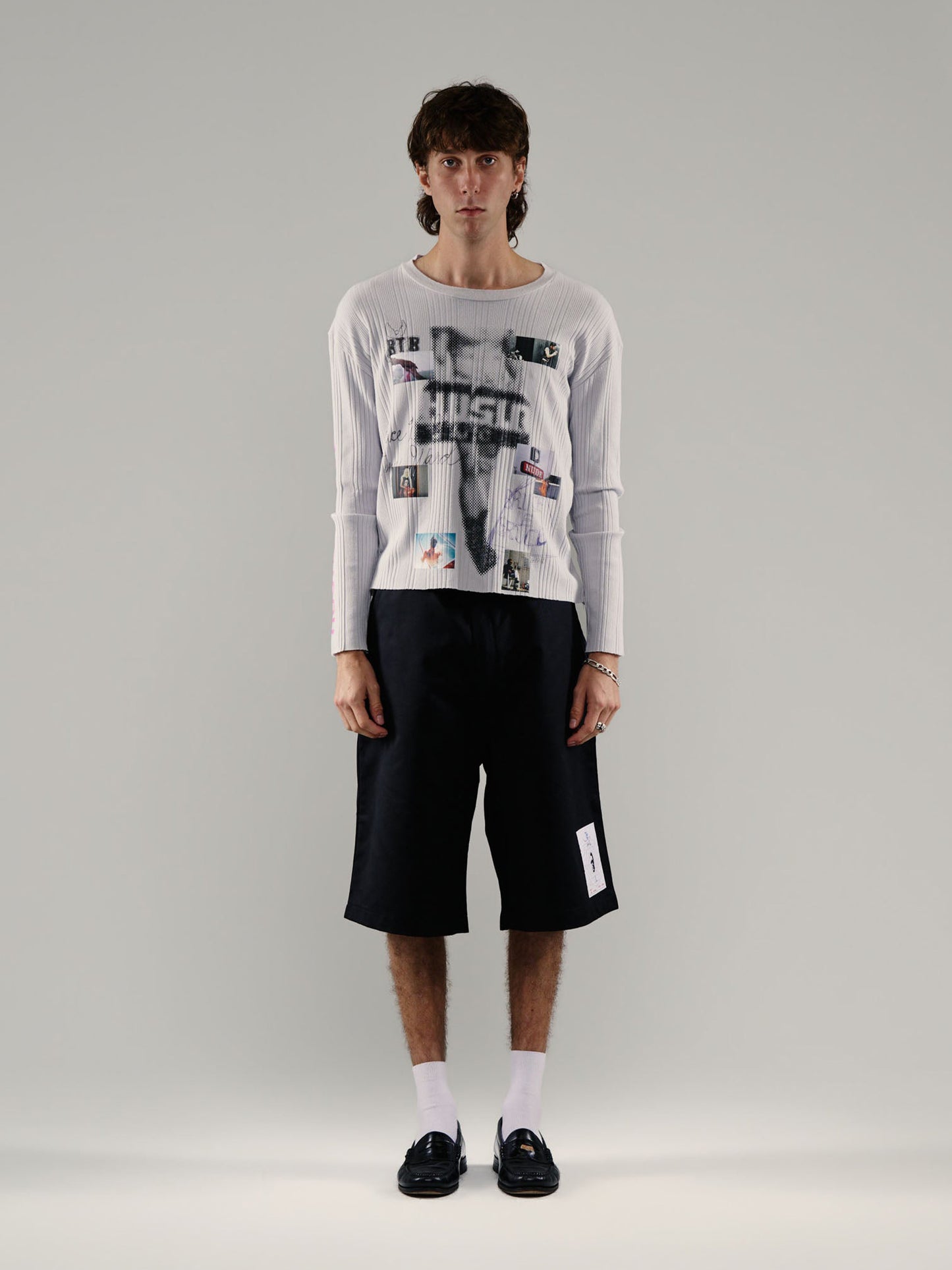 【PALY HOLLYWOOD - パリーハリウッド】 HUSTLR RIB L/S TEE / BABY BLUE (Tシャツ/ベイビーブルー)