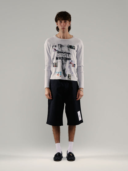 【PALY HOLLYWOOD - パリーハリウッド】 HUSTLR RIB L/S TEE / BABY BLUE (Tシャツ/ベイビーブルー)