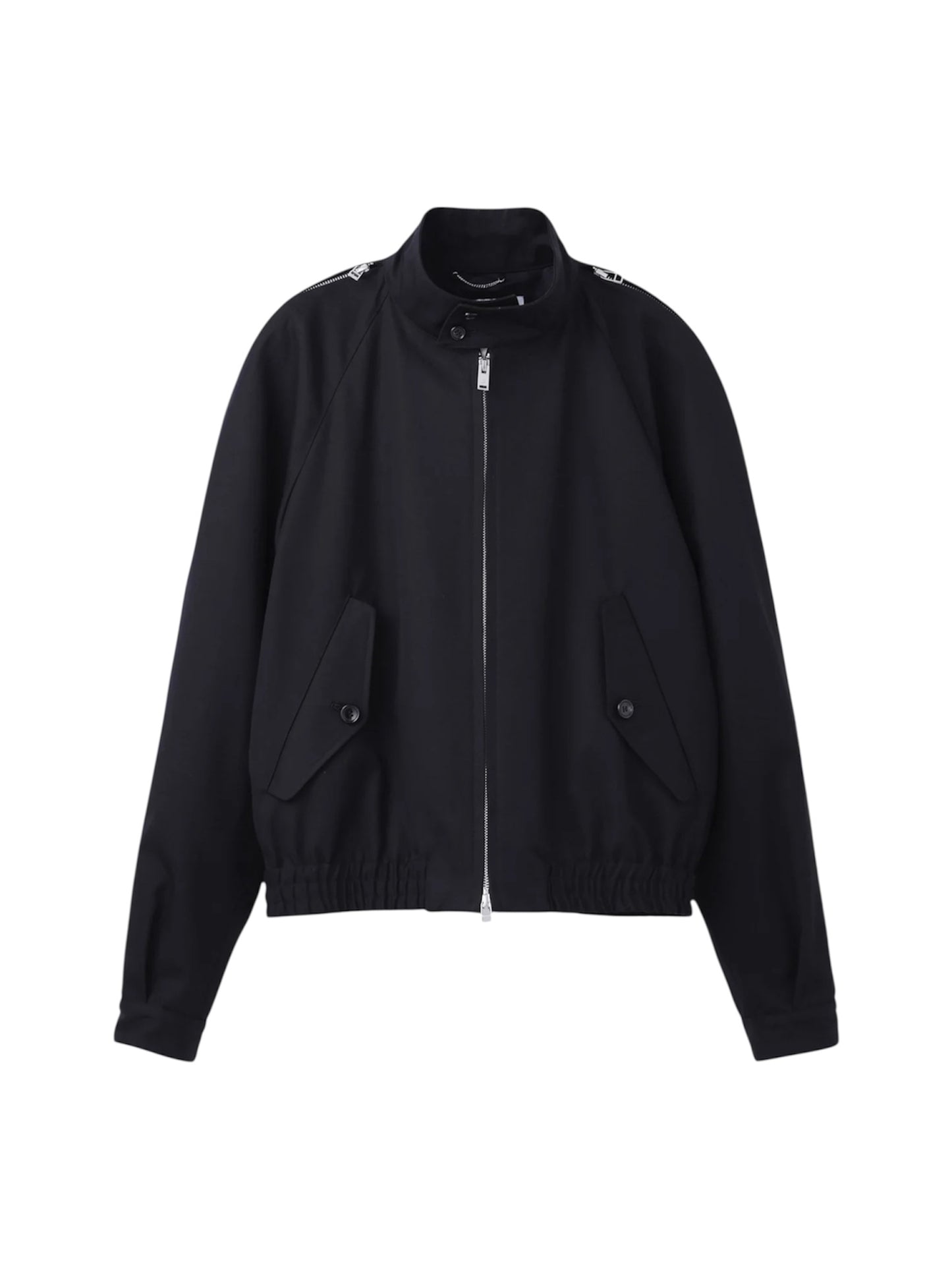 【JOHN LAWRENCE SULLIVAN - ジョンローレンスサリバン】T/C TWILL ZIPPED SLEEVE HARRINGTON JACKET(ジャケット/ブラック)