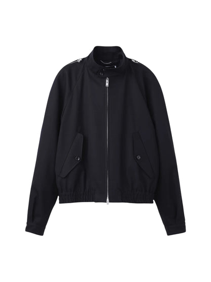 【JOHN LAWRENCE SULLIVAN - ジョンローレンスサリバン】T/C TWILL ZIPPED SLEEVE HARRINGTON JACKET(ジャケット/ブラック)