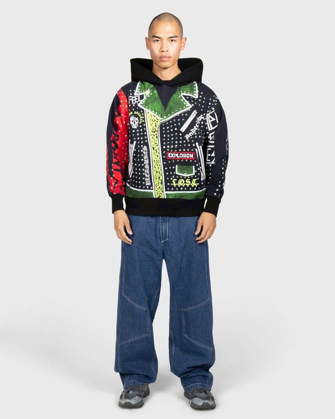 PLEASURES グラフィックジャケット PLEASURES - プレジャーズ】EXPLOSION HOODIE / BLACK (フーディー