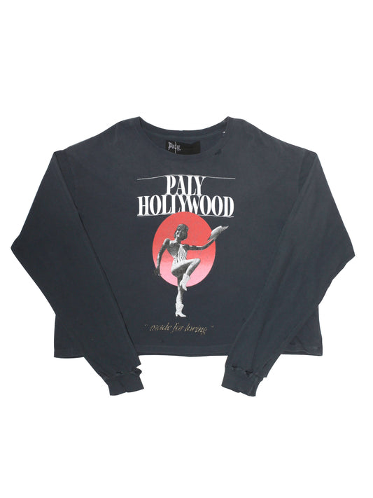 【PALY HOLLYWOOD - パリーハリウッド】 MYRA BRECKENRIDGE L/S TEE / VINTAGE BLACK (Tシャツ/ヴィンテージブラック)