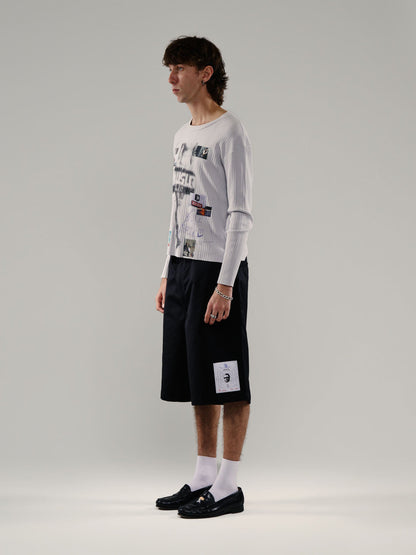 【PALY HOLLYWOOD - パリーハリウッド】 HUSTLR RIB L/S TEE / BABY BLUE (Tシャツ/ベイビーブルー)