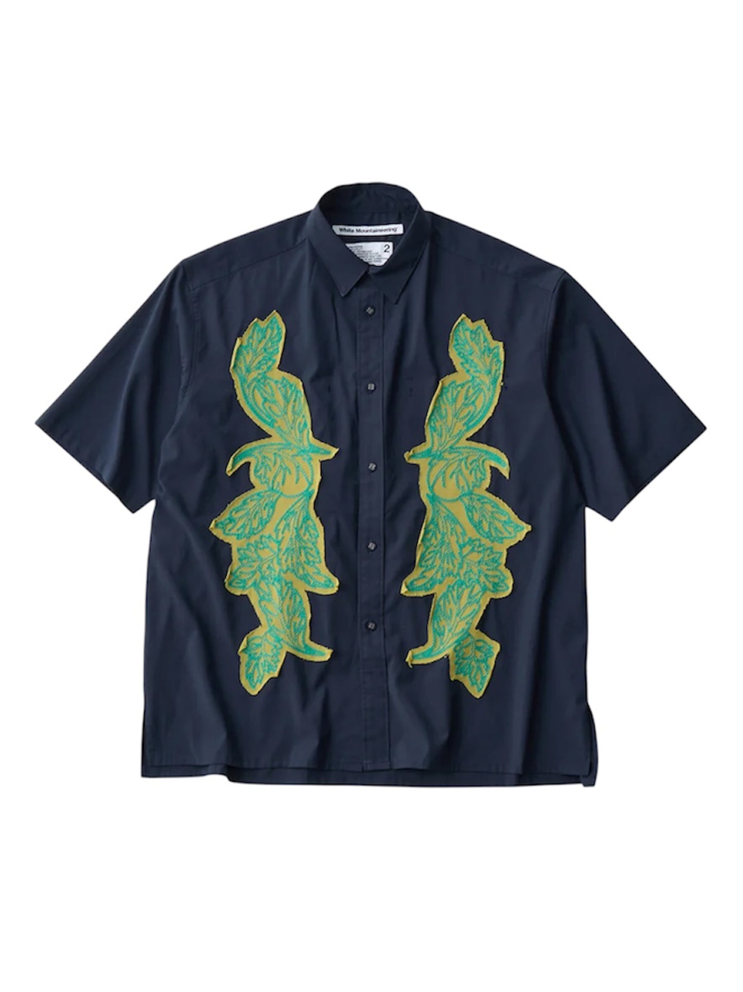 【White Mountaineering - ホワイトマウンテニアリング】EMBROIDERY SHORT SLEEVE SHIRT / NAVY (シャツ/ネイビー)