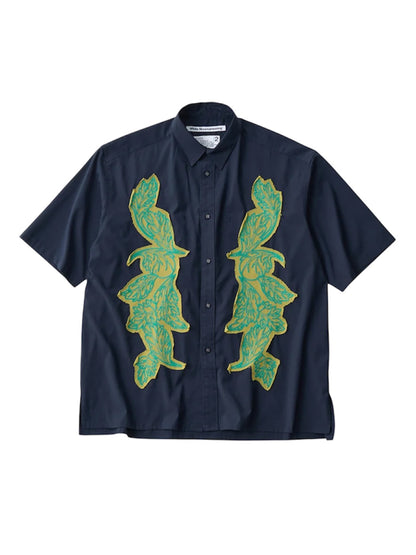 【White Mountaineering - ホワイトマウンテニアリング】EMBROIDERY SHORT SLEEVE SHIRT / NAVY (シャツ/ネイビー)