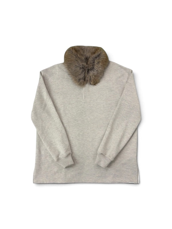 【KIMHEKIM - キムヘキム】ROBIN PK LONG SLEEVE TOP / BEIGE (ポロトップス/ベージュ)