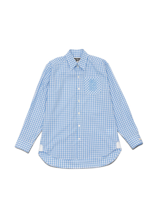 【TSTS -ティーエスティーエス】TSTS GINGHAM SHIRT / BLUE GIMGHAM (シャツ/ブルーギンガム)