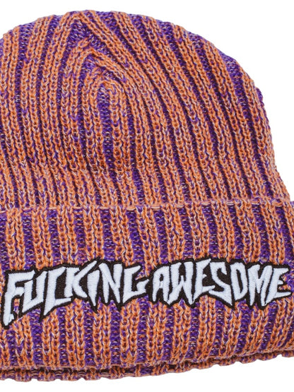 【Fucking Awesome- ファッキングオーサム】REFLECTIVE STRIPE BEANIE  / Orange（ビーニー/オレンジ)