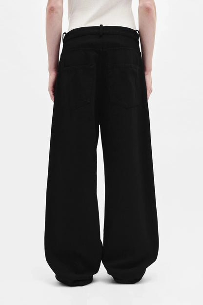 【ANN DEMEULEMEESTER - アン ドゥムルメステール】MICHAEL 5-POCKET HIGH COMFORT TROUSERS  / BLACK(トラウザーズ/ブラック）